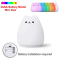 GlowCat: Soft Silicone 7-Color LED Night Light